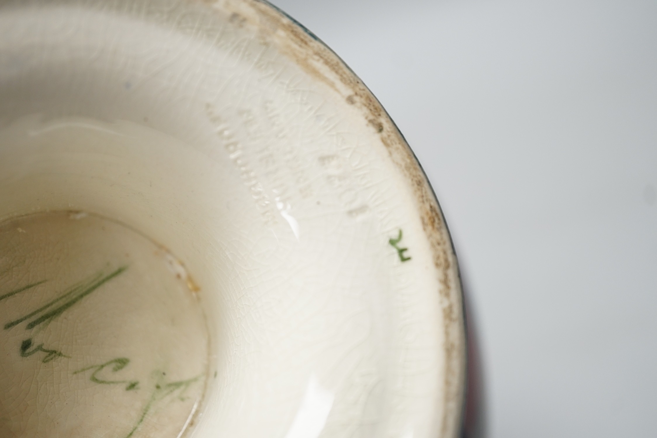 A Moorcroft Pomegranate pedestal bowl, 1920s, 23.5cm diameter